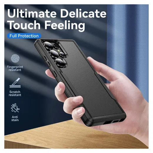 Samsung Galaxy S24 Ultra Hoesje Schokbestendige Hardcase Zwart afbeelding 5