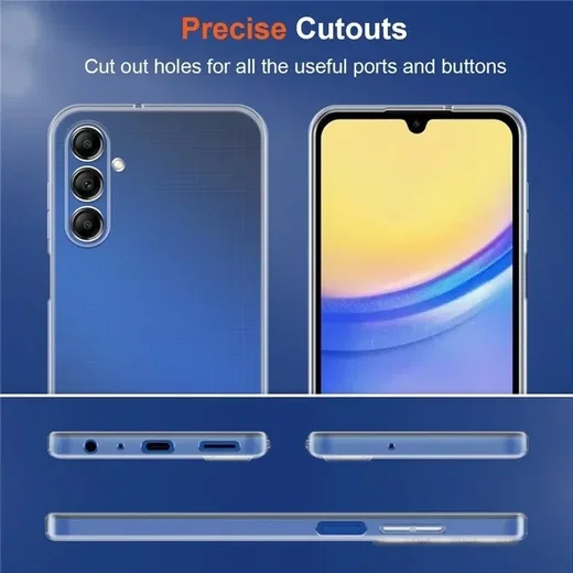 Samsung Galaxy A15 Hoesje Dun TPU Back Cover Transparant afbeelding 4