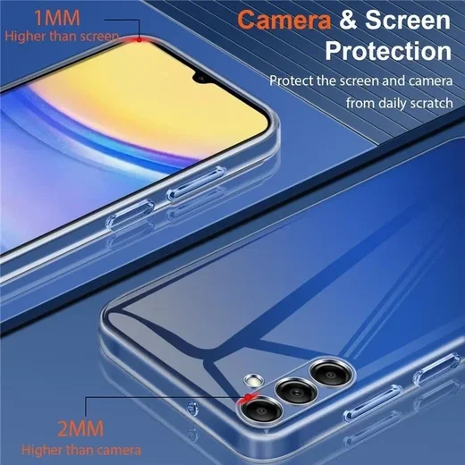 Samsung Galaxy A15 Hoesje Dun TPU Back Cover Transparant afbeelding 5