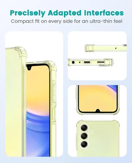 Samsung Galaxy A15 Hoesje Schokbestendig en Dun TPU Transparant afbeelding 6