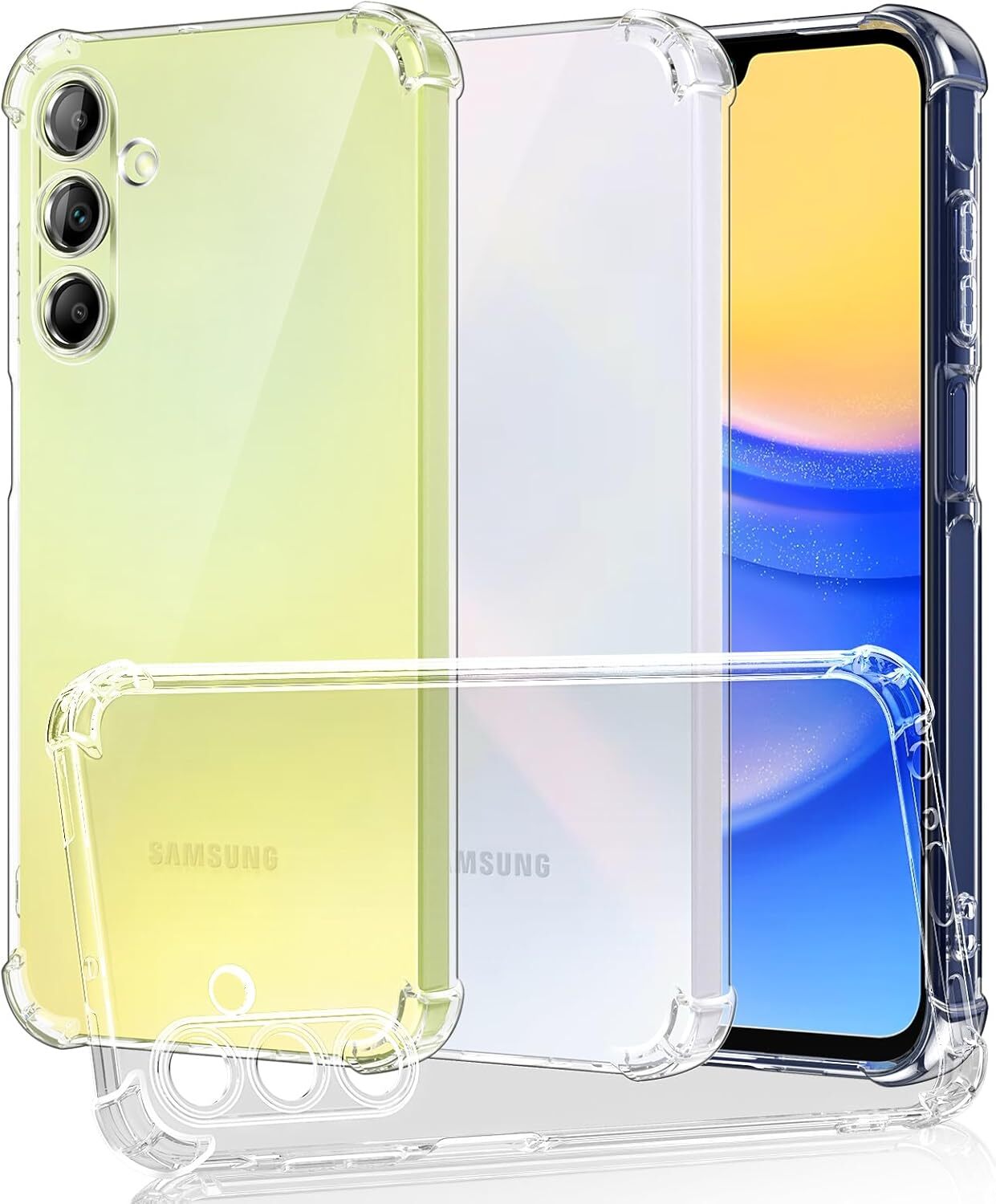 Samsung Galaxy A15 Hoesje Schokbestendig en Dun TPU Transparant afbeelding 1