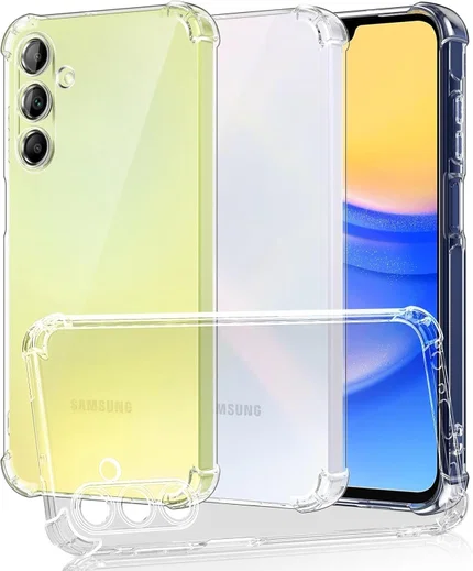 Samsung Galaxy A15 Hoesje Schokbestendig en Dun TPU Transparant afbeelding 1