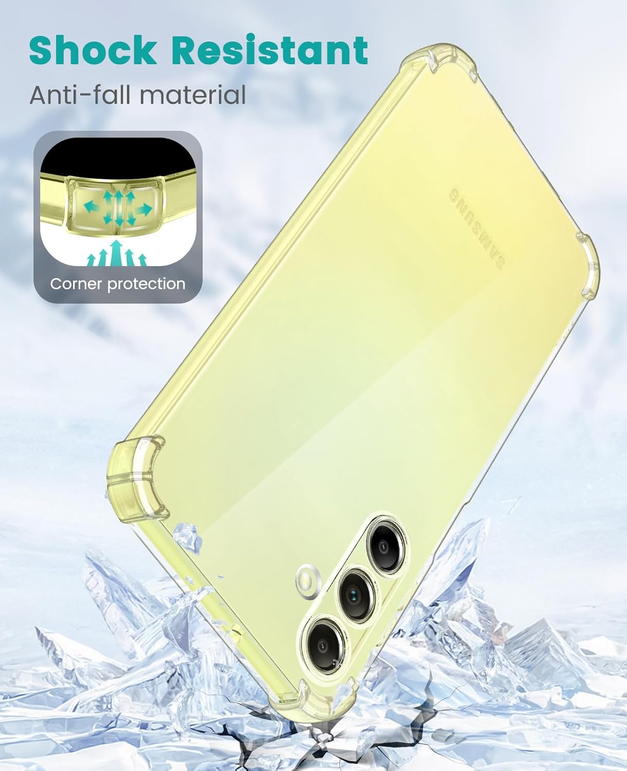 Samsung Galaxy A15 Hoesje Schokbestendig en Dun TPU Transparant afbeelding 2