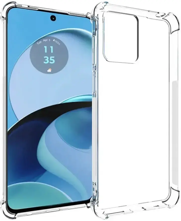 Motorola Moto G14 Hoesje Schokbestendig en Dun TPU Transparant afbeelding 1
