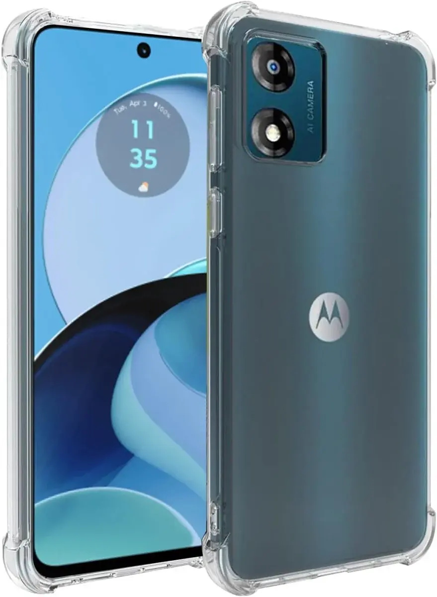 Motorola Moto G14 Hoesje Schokbestendig en Dun TPU Transparant afbeelding 13