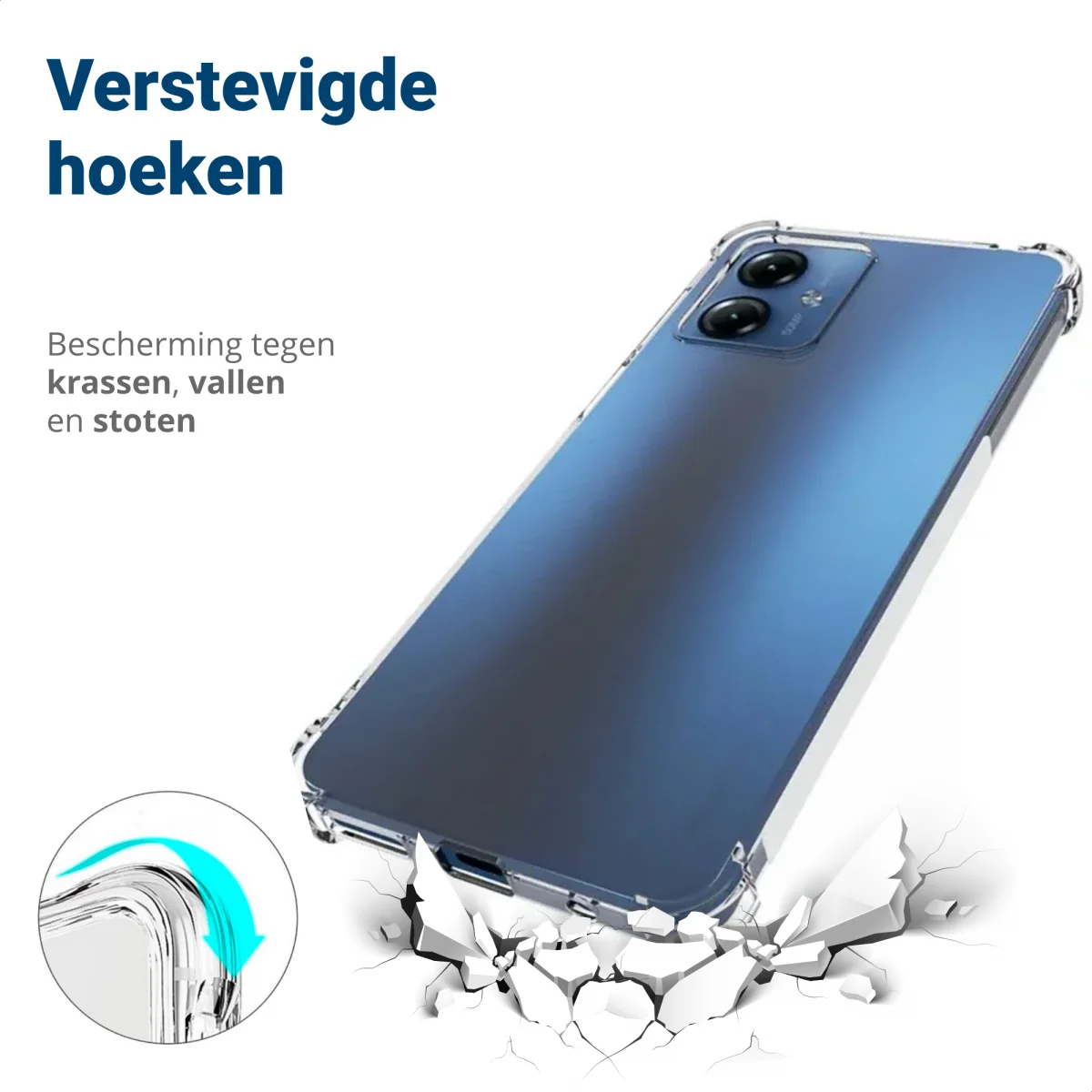 Motorola Moto G14 Hoesje Schokbestendig en Dun TPU Transparant afbeelding 2