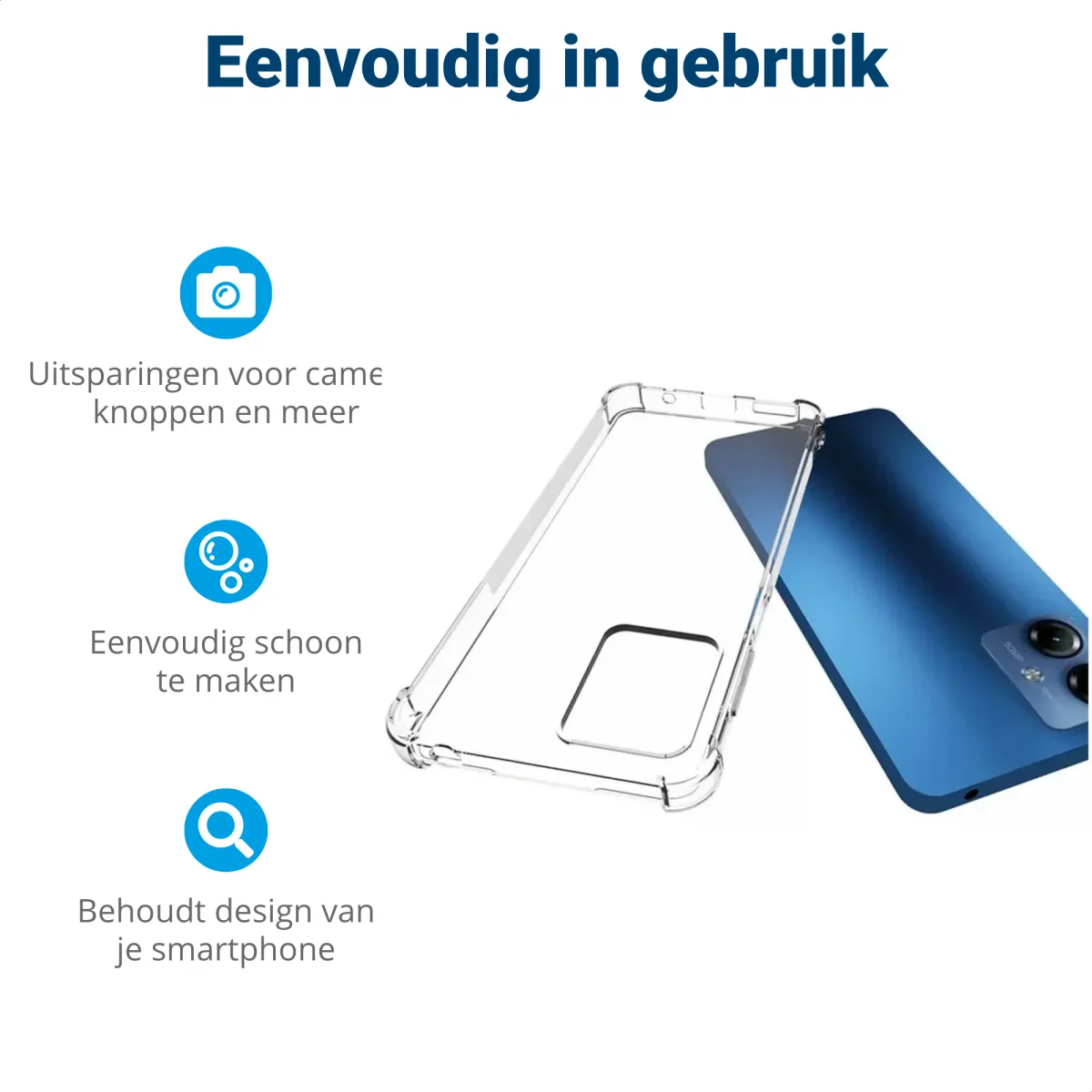 Motorola Moto G14 Hoesje Schokbestendig en Dun TPU Transparant afbeelding 8