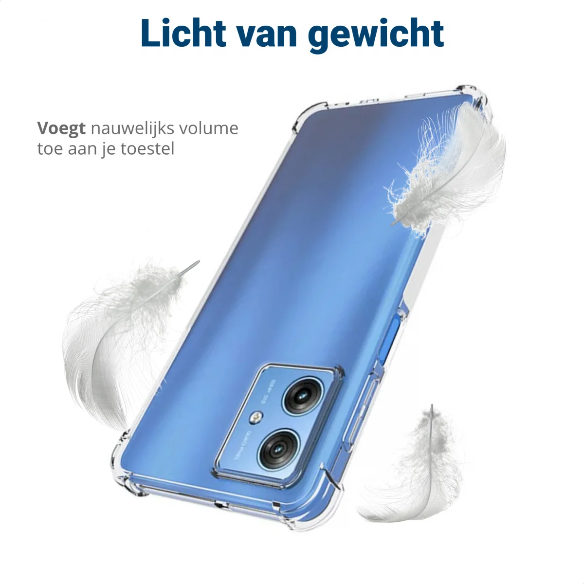 Motorola Moto G54 Hoesje Schokbestendig en Dun TPU Transparant afbeelding 5