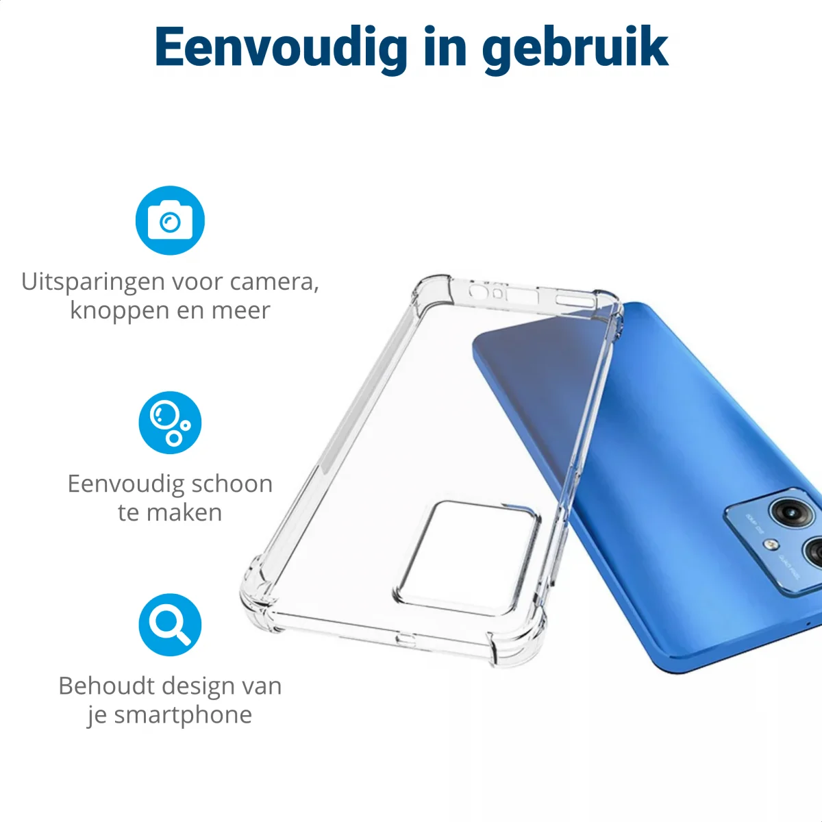 Motorola Moto G54 Hoesje Schokbestendig en Dun TPU Transparant afbeelding 6