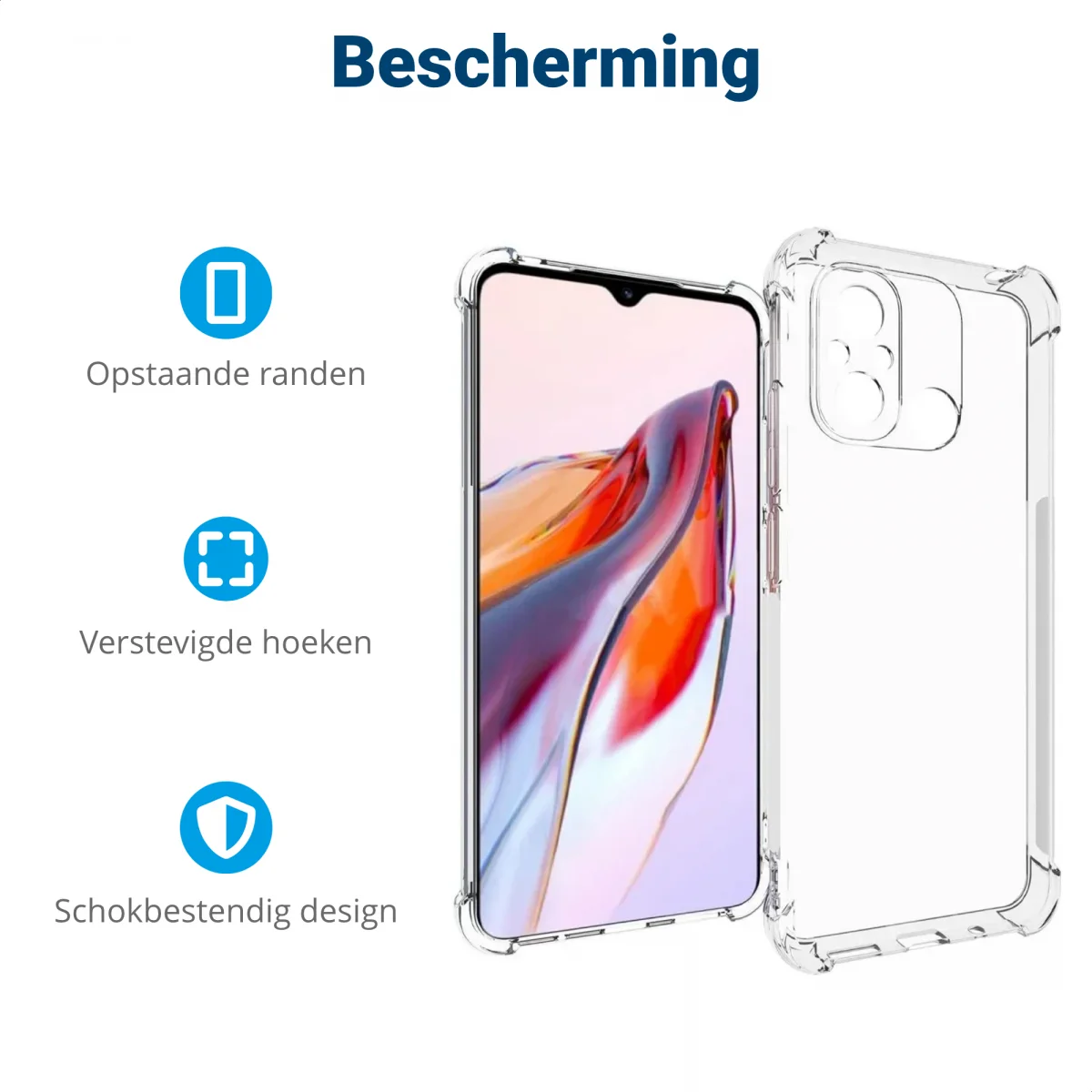 Xiaomi Redmi 12 Hoesje Schokbestendig en Dun TPU Transparant afbeelding 6
