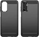 Samsung Galaxy A15 Hoesje Geborsteld TPU Flexibele Back Cover Zwart afbeelding 2