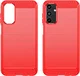 Samsung Galaxy A15 Hoesje Geborsteld TPU Flexibele Back Cover Rood afbeelding 2