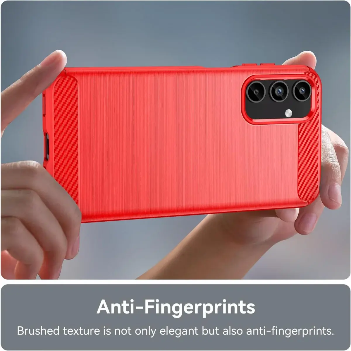 Samsung Galaxy A15 Hoesje Geborsteld TPU Flexibele Back Cover Rood afbeelding 7