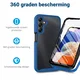 Samsung Galaxy A15 Hoesje Full Protect 360° Cover Hybride Blauw afbeelding 2