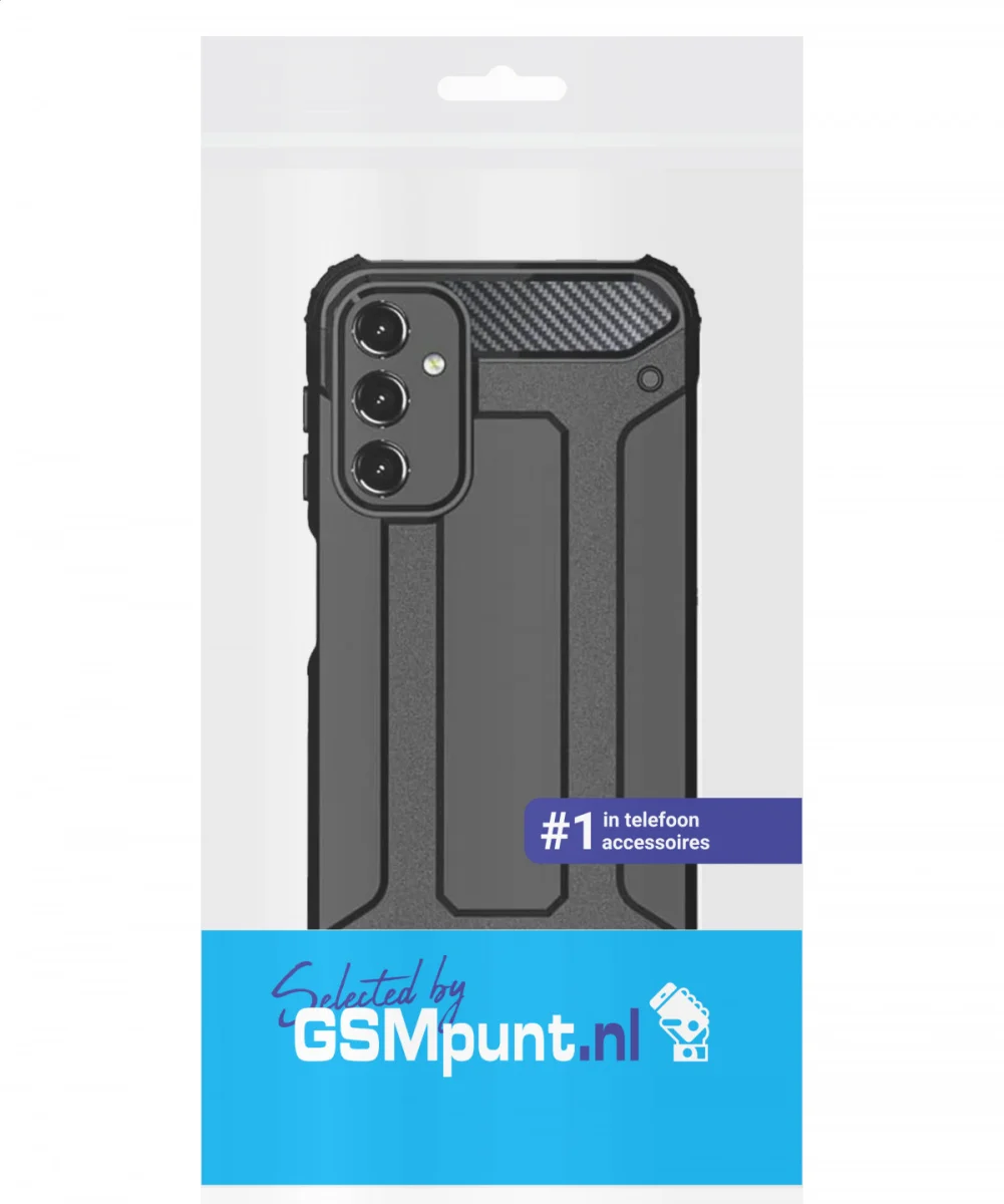 Samsung Galaxy A15 5G Hoesje Shock Proof Hybride Back Cover Zwart afbeelding 10
