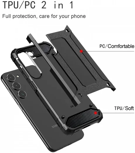 Samsung Galaxy A25 Hoesje Shock Proof Hybride Back Cover Blauw afbeelding 5