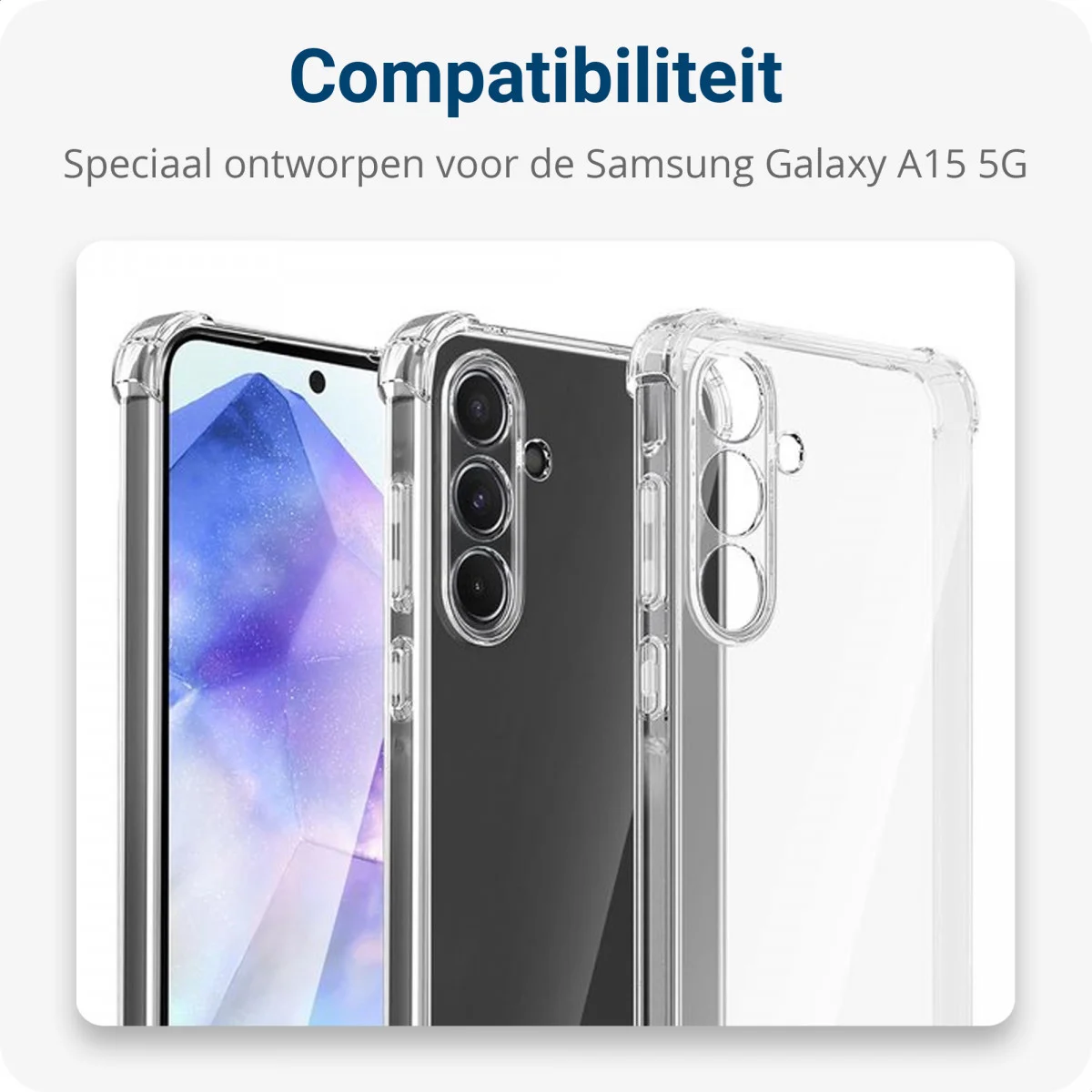 Samsung Galaxy A15 5G Hoesje met Koord Schokbestendig TPU Transparant afbeelding 4