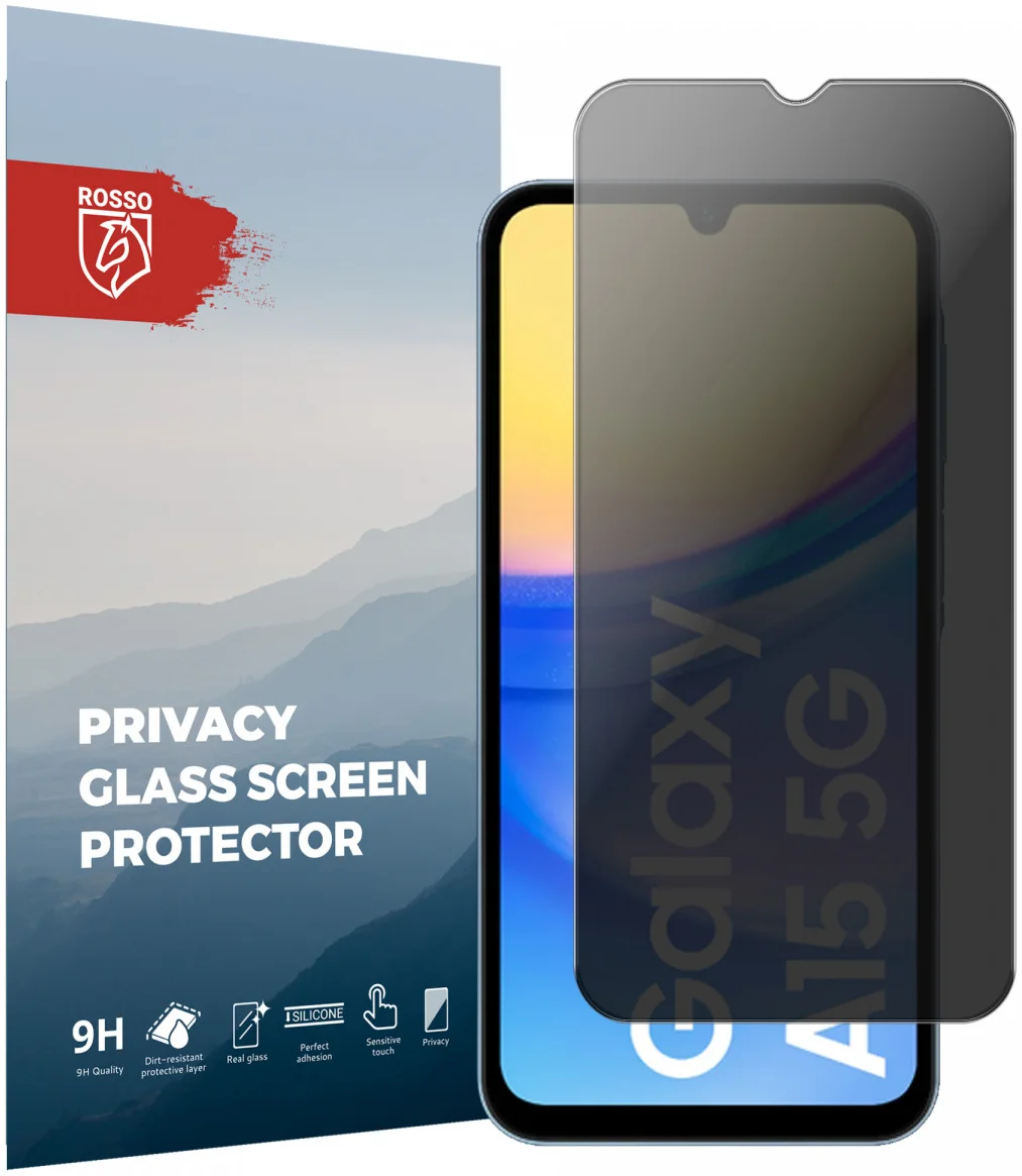 Rosso Samsung Galaxy A15 5G 9H Tempered Glass Screen Protector Privacy afbeelding 1