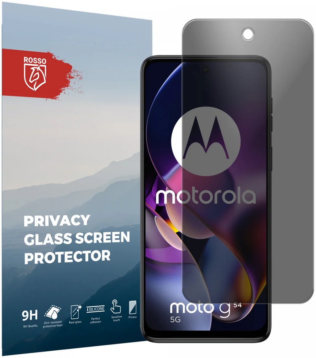 Rosso Motorola Moto G54 9H Tempered Glass Screen Protector Privacy afbeelding 1