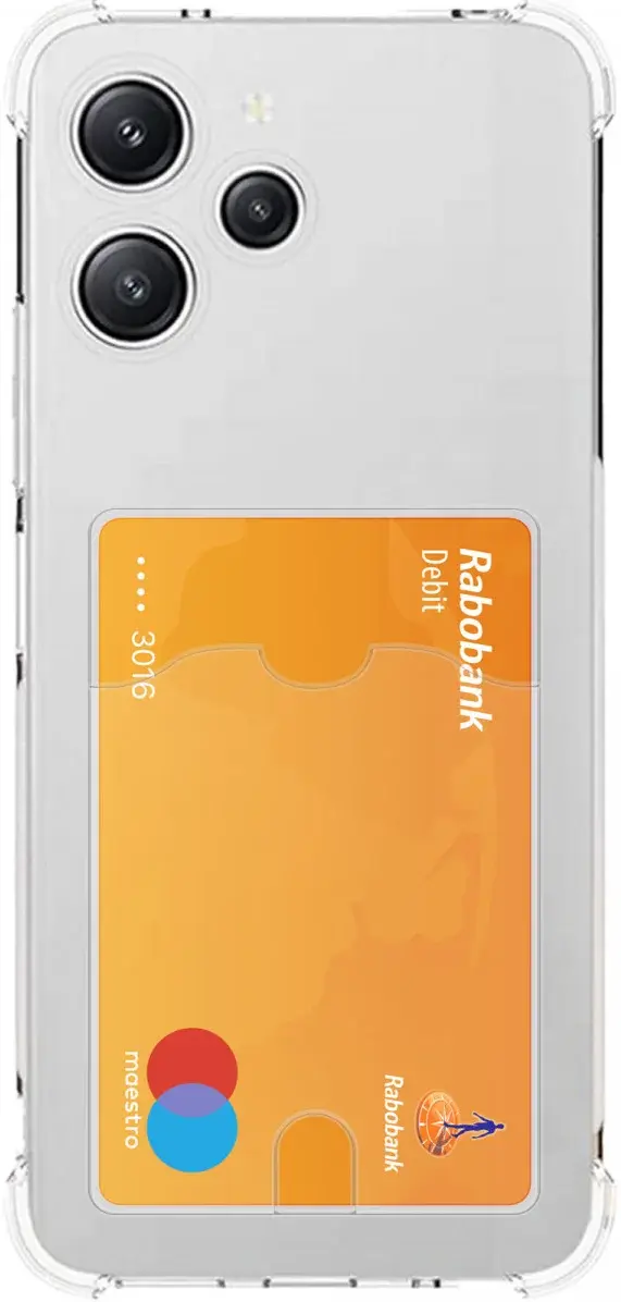 Xiaomi Redmi 12 Hoesje Dun TPU met Pasjeshouder Back Cover Transparant afbeelding 1