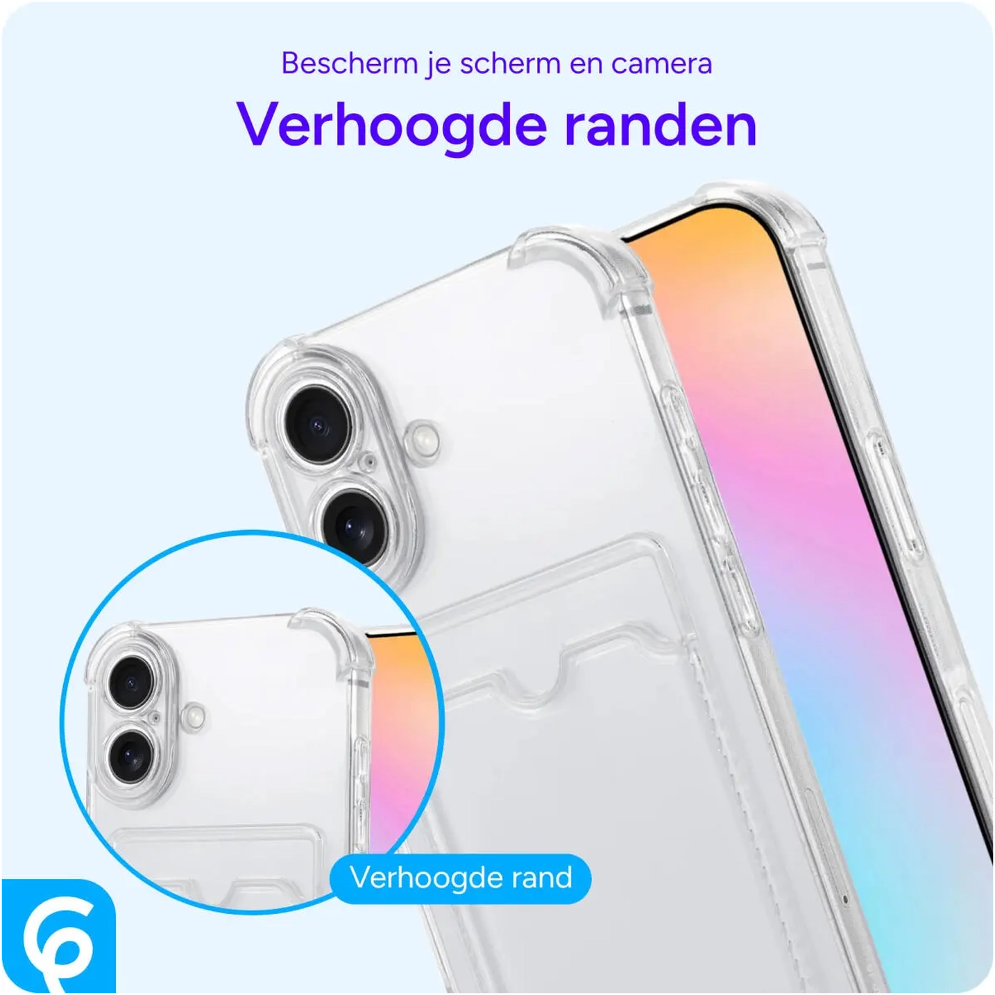 Xiaomi Redmi 12 Hoesje Dun TPU met Pasjeshouder Back Cover Transparant afbeelding 3