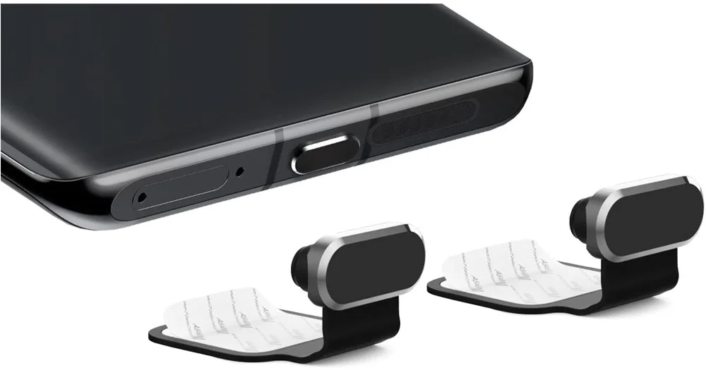 Stofdichte Plug met Plakstrip voor USB-C Poort Zwart (2-Pack) afbeelding 1