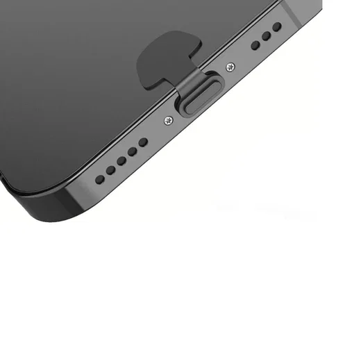 Stofdichte Plug met Plakstrip voor Lightning Poort Zwart (2-Pack) afbeelding 7