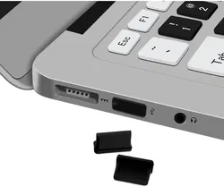 Stofdichte Plug (2-Pack) voor USB Poort Zwart afbeelding