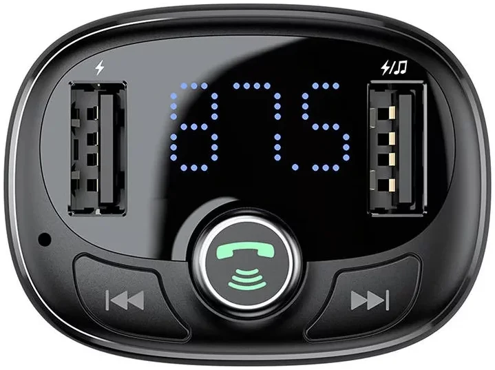 Baseus Bluetooth Muziek FM Transmitter en 3.4A USB Autolader Zwart afbeelding 4