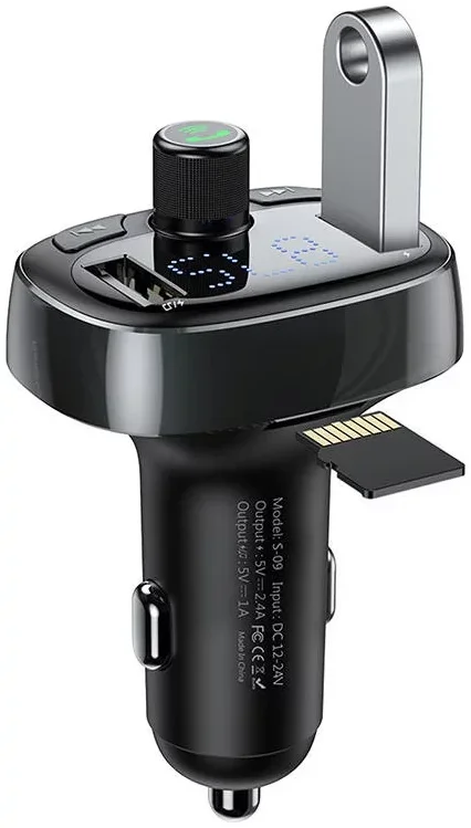 Baseus Bluetooth Muziek FM Transmitter en 3.4A USB Autolader Zwart afbeelding 5