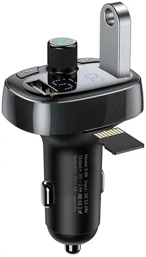 Baseus Bluetooth Muziek FM Transmitter en 3.4A USB Autolader Zwart afbeelding 5
