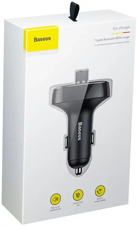 Baseus Bluetooth Muziek FM Transmitter en 3.4A USB Autolader Zwart afbeelding 8