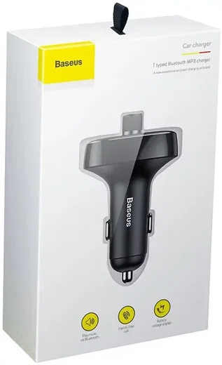 Baseus Bluetooth Muziek FM Transmitter en 3.4A USB Autolader Zwart afbeelding 8