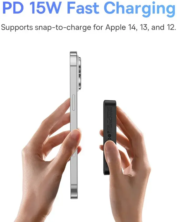 Baseus MagPro MagSafe Powerbank 20W met Standaard 5.000mAh Zwart afbeelding 7