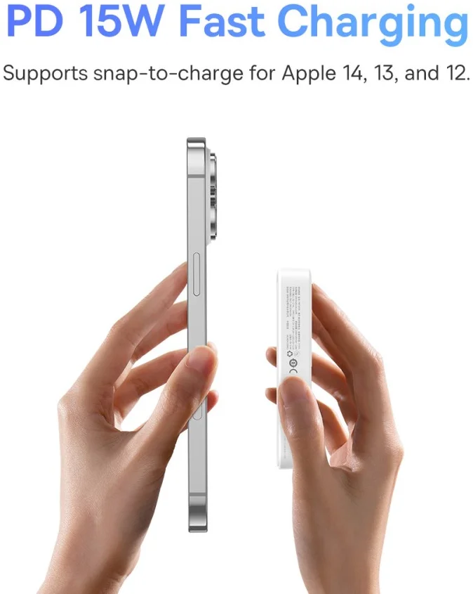 Baseus MagPro MagSafe Powerbank 20W met Standaard 5.000mAh Wit afbeelding 7