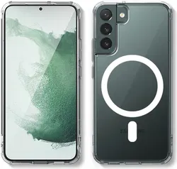 Samsung Galaxy S22 Plus Hoesje MagSafe Dun TPU Back Cover Transparant afbeelding