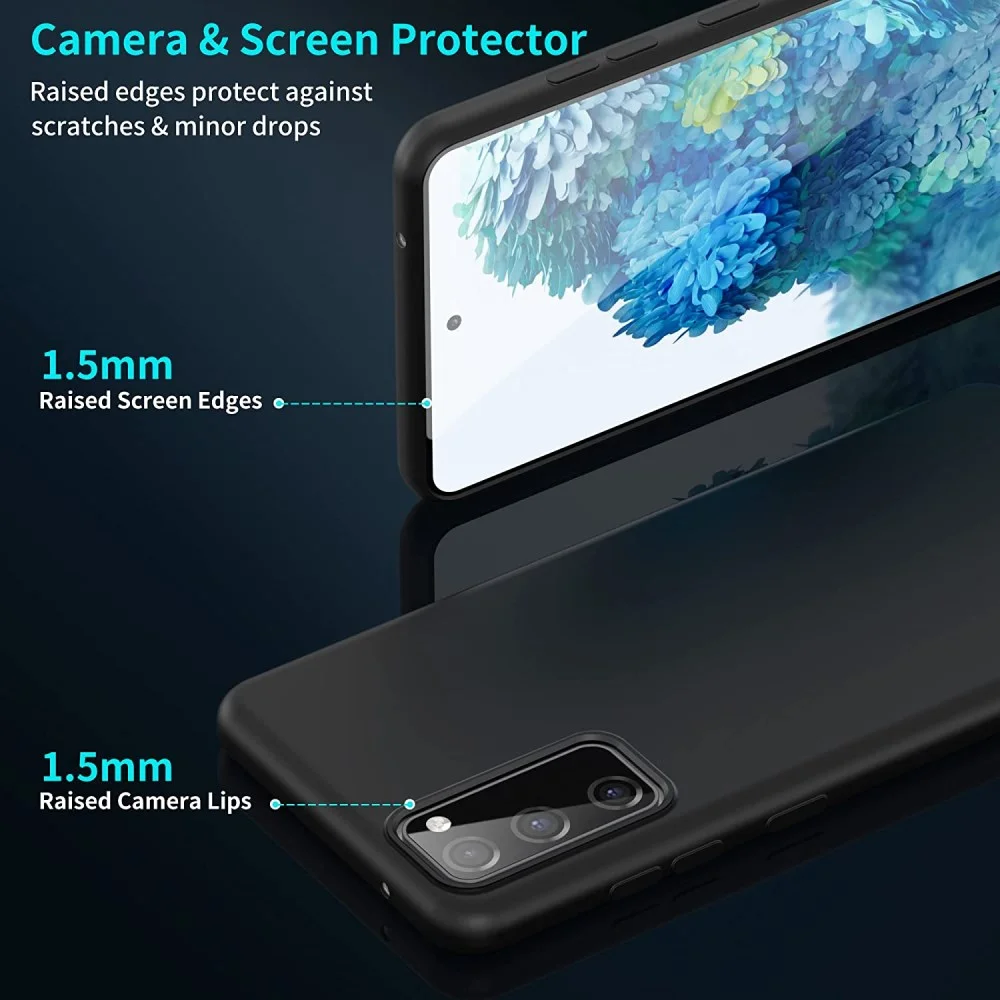 Samsung Galaxy S20 FE Hoesje met MagSafe Siliconen Back Cover Zwart afbeelding 4