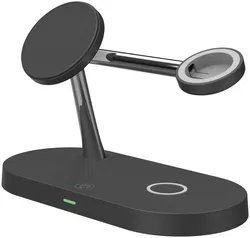 Draadloze Oplader met MagSafe voor iPhone/AirPods (Pro)/Watch Zwart afbeelding