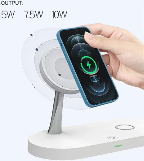 Draadloze Oplader met MagSafe voor iPhone/AirPods (Pro)/Watch Wit afbeelding 3