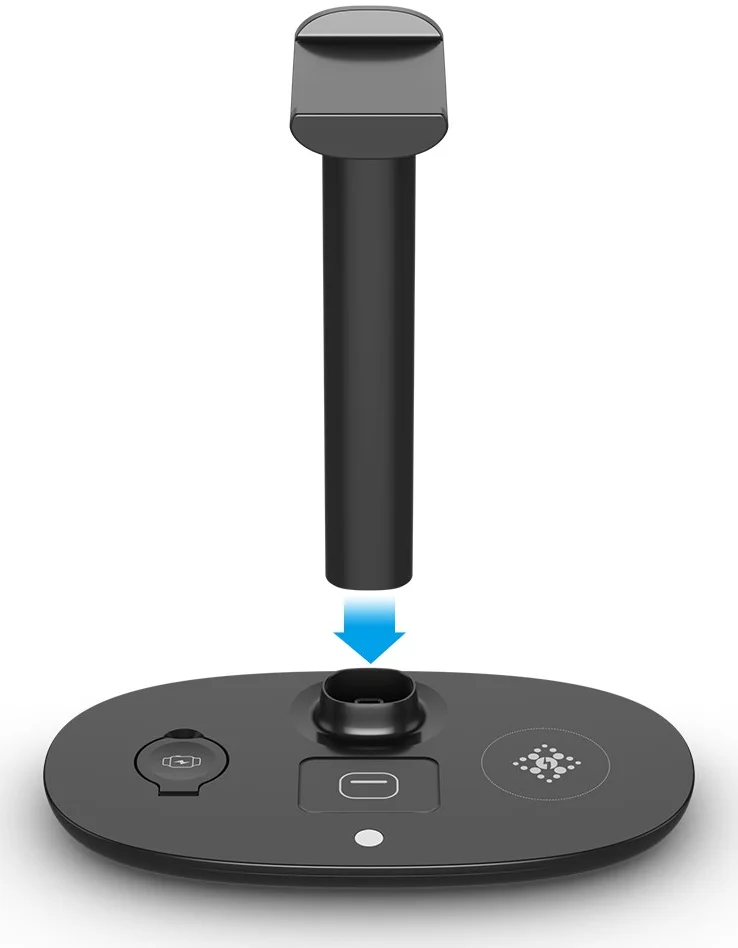 Draadloze Oplader 15W Smartphone/Watch/Oortjes met Headset Standaard afbeelding 6