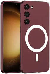 Samsung Galaxy S23 Hoesje met MagSafe Back Cover Case Rood afbeelding