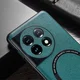 OnePlus 11 Hoesje MagSafe Kunstleer Back Cover Groen afbeelding 2