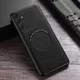 Samsung Galaxy A54 Hoesje MagSafe Kunstleer Back Cover Zwart afbeelding 2