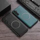 Samsung Galaxy A54 Hoesje MagSafe Kunstleer Back Cover Zwart afbeelding 3