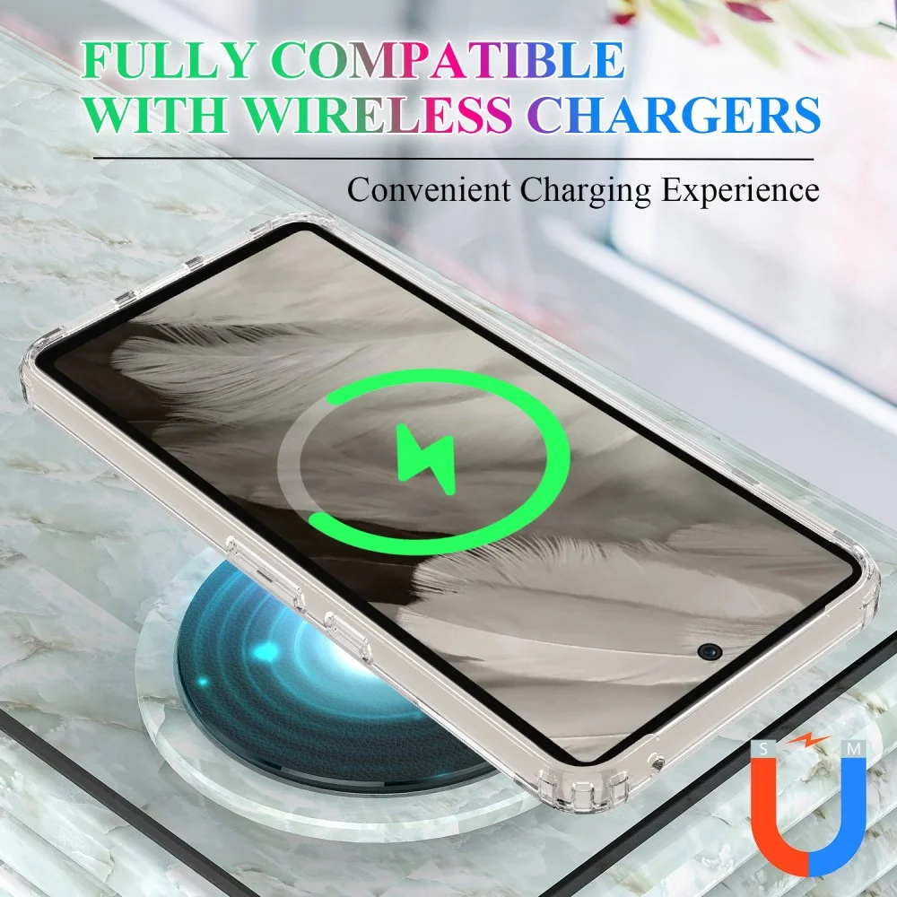 Google Pixel 8 Pro Hoesje met MagSafe Acryl Back Cover Transparant afbeelding 5