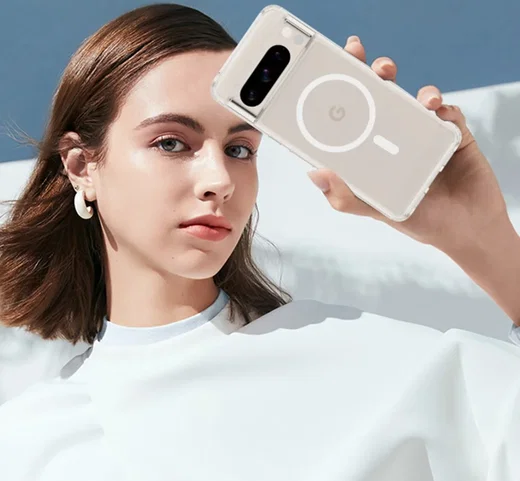 Google Pixel 8 Pro Hoesje met MagSafe Acryl Back Cover Transparant afbeelding 6