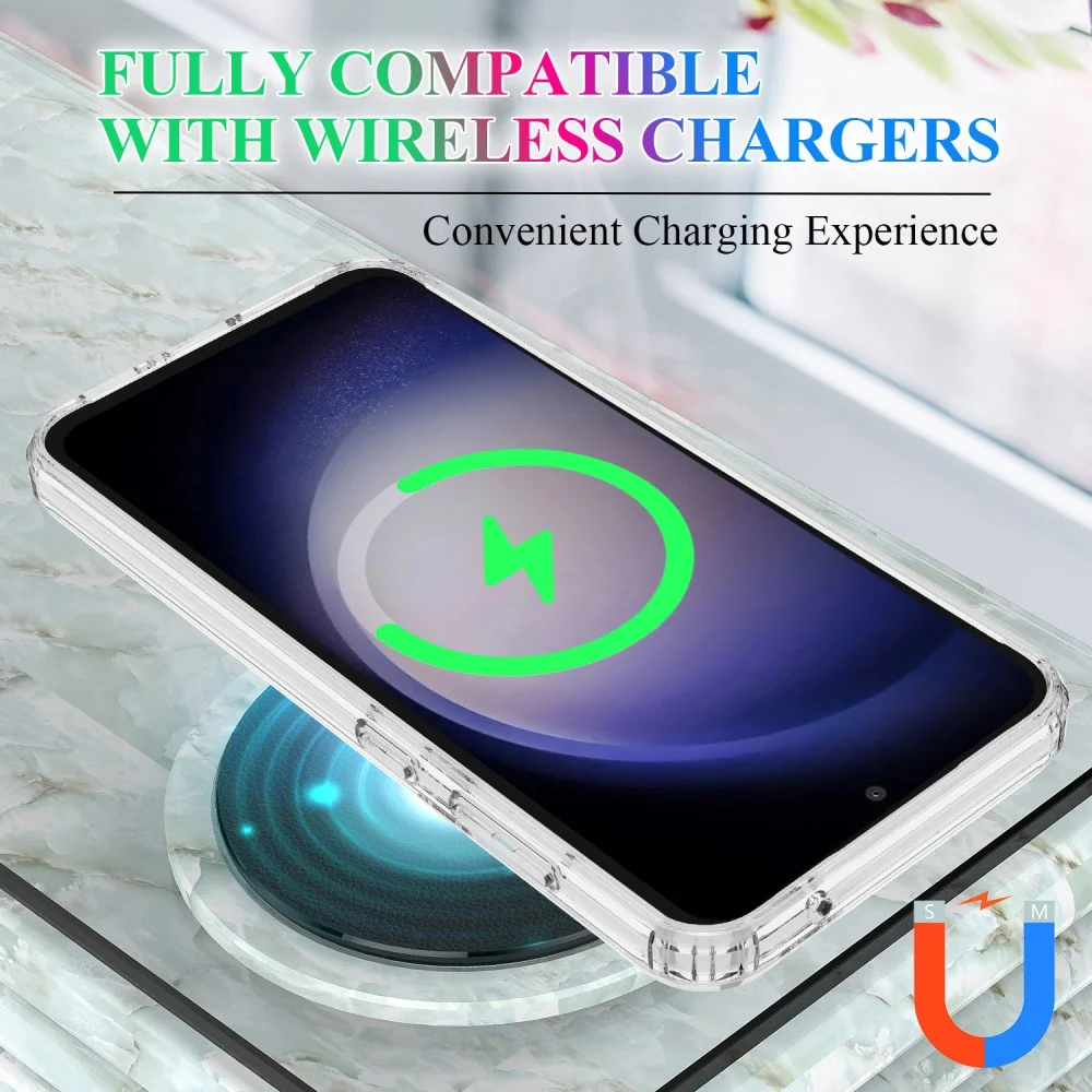 Samsung Galaxy S23 FE Hoesje met MagSafe Acryl Back Cover Transparant afbeelding 5