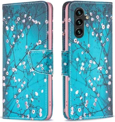 Samsung Galaxy A05s Hoesje Portemonnee Book Case Bloemen Print afbeelding