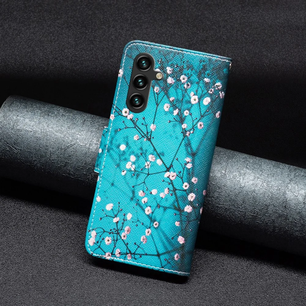 Samsung Galaxy A05s Hoesje Portemonnee Book Case Bloemen Print afbeelding 2