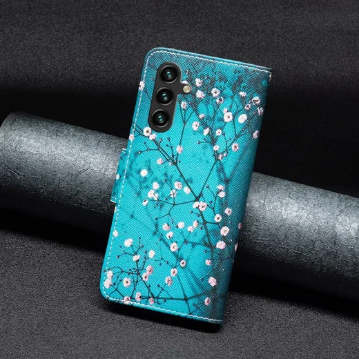 Samsung Galaxy A05s Hoesje Portemonnee Book Case Bloemen Print afbeelding 2